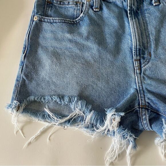 Madewell The Perfect Jean Short in Hedrick Wash Size 27 Raw Hem High Rise - Picture 4 of 16